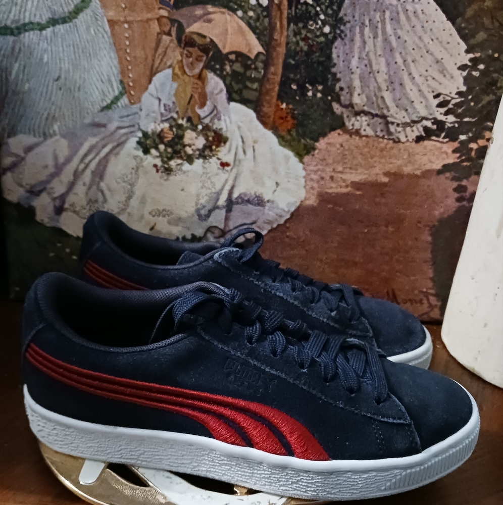 ππPUMA SUEDE LACEUP SNEAKER UNISEX SIZE 5C,NICE COLORS.π π - Picture 7 of 12